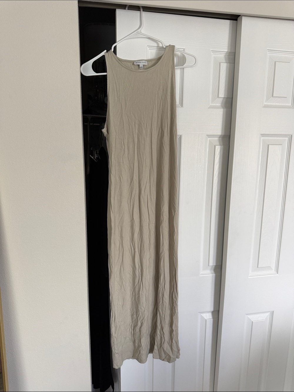 Gianni Bini Sleeveless Maxi Dress in Beige-Taupe